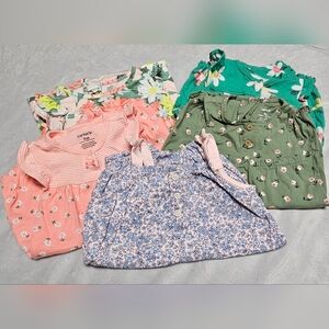 Carter bundle - 4 bubble rompers - 1 dress - 9month